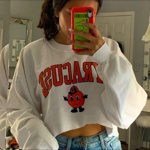 cropped sweatshirt